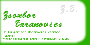 zsombor baranovics business card